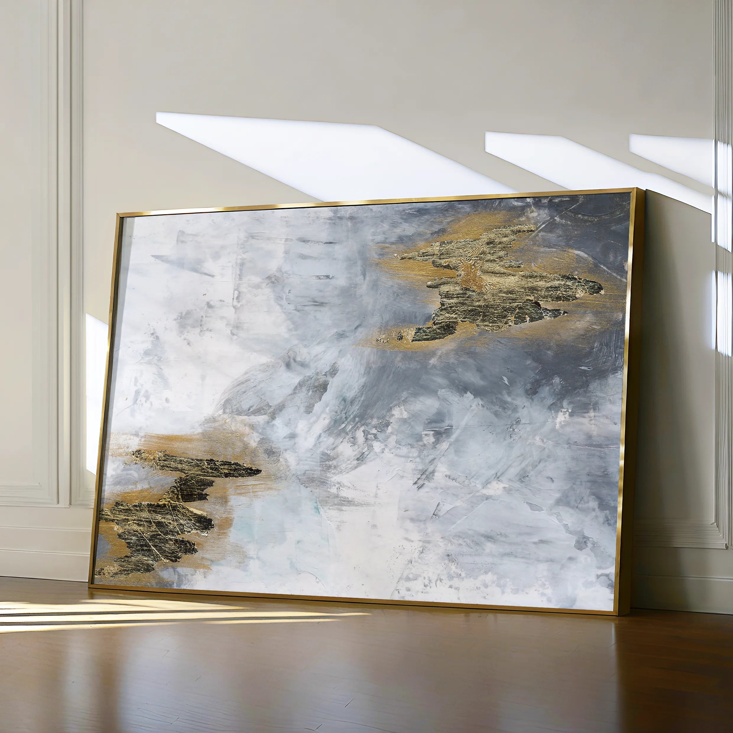 Abstract 109 Canvas Art 18" x 24" / 45 x 60 cm / Black