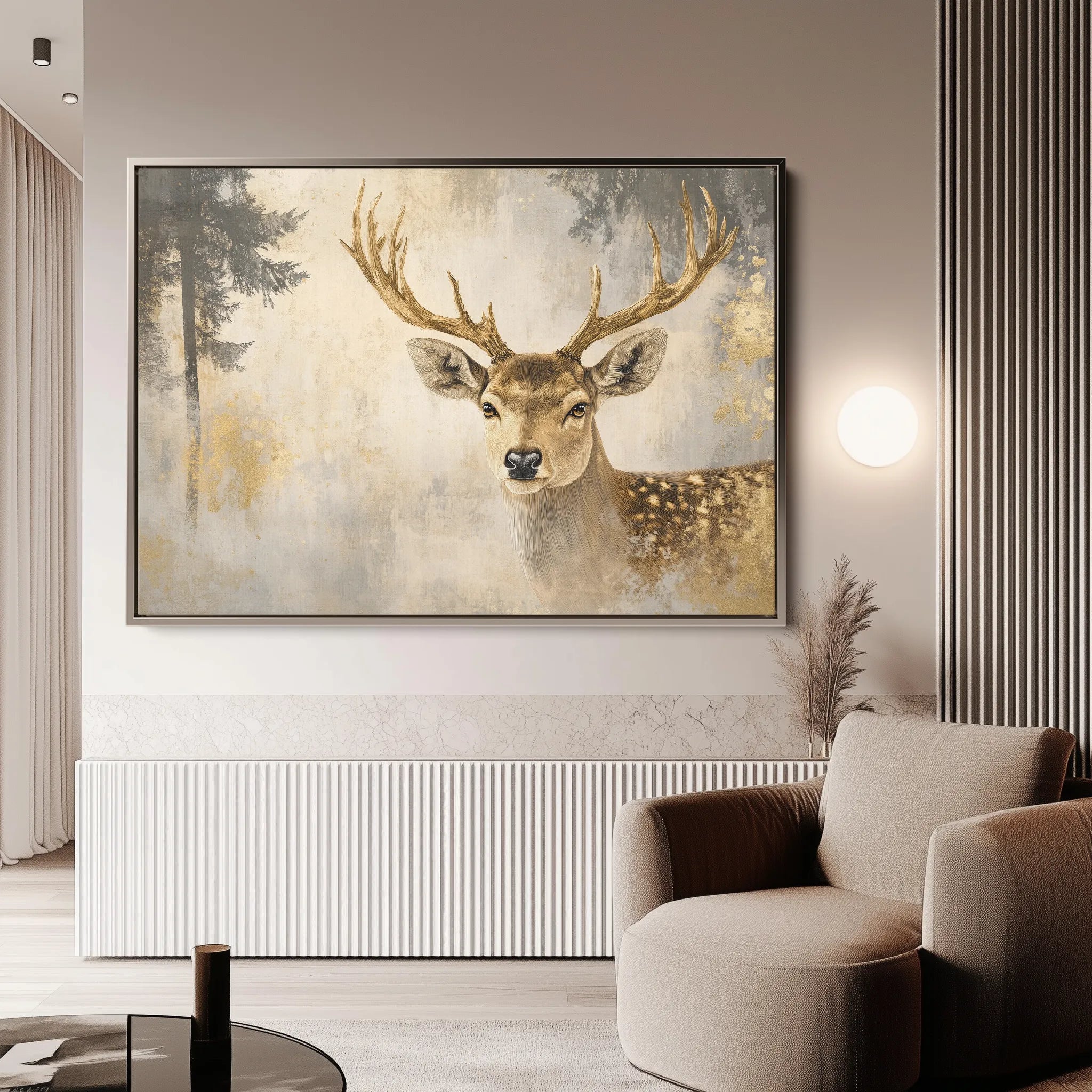 Animals 109 Canvas Art 18" x 24" / 45 x 60 cm / Black