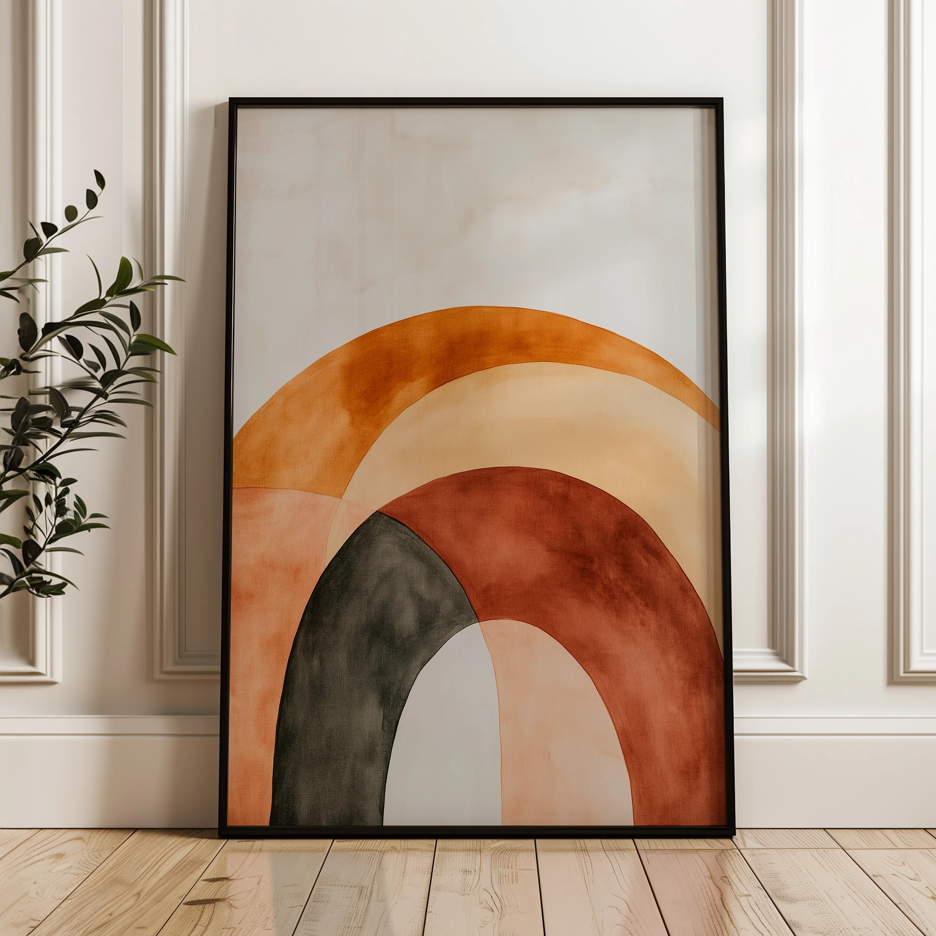 Boho 109 Canvas Art 18" x 24" / 45 x 60 cm / Black