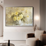 Floral 109 Canvas Art 18" x 24" / 45 x 60 cm / Black