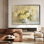Floral 109 Canvas Art 18" x 24" / 45 x 60 cm / Black
