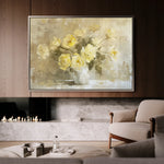 Floral 109 Canvas Art 18" x 24" / 45 x 60 cm / Black