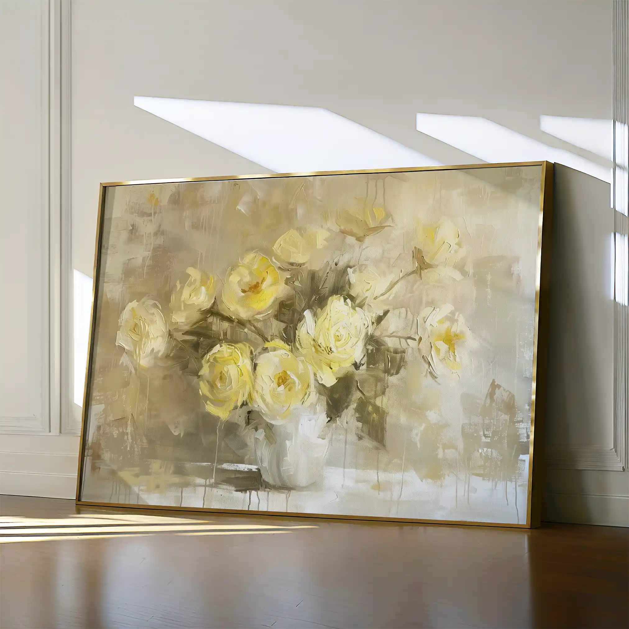 Floral 109 Canvas Art 60 x 40 cm / Black