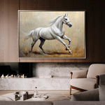 Horses 109 Canvas Art 18" x 24" / 45 x 60 cm / Black