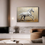 Horses 109 Canvas Art 18" x 24" / 45 x 60 cm / Black