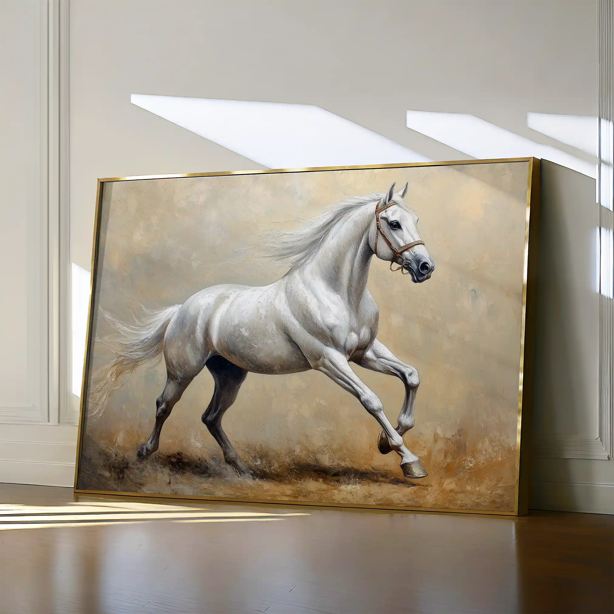 Horses 109 Canvas Art 60 x 40 cm / Black