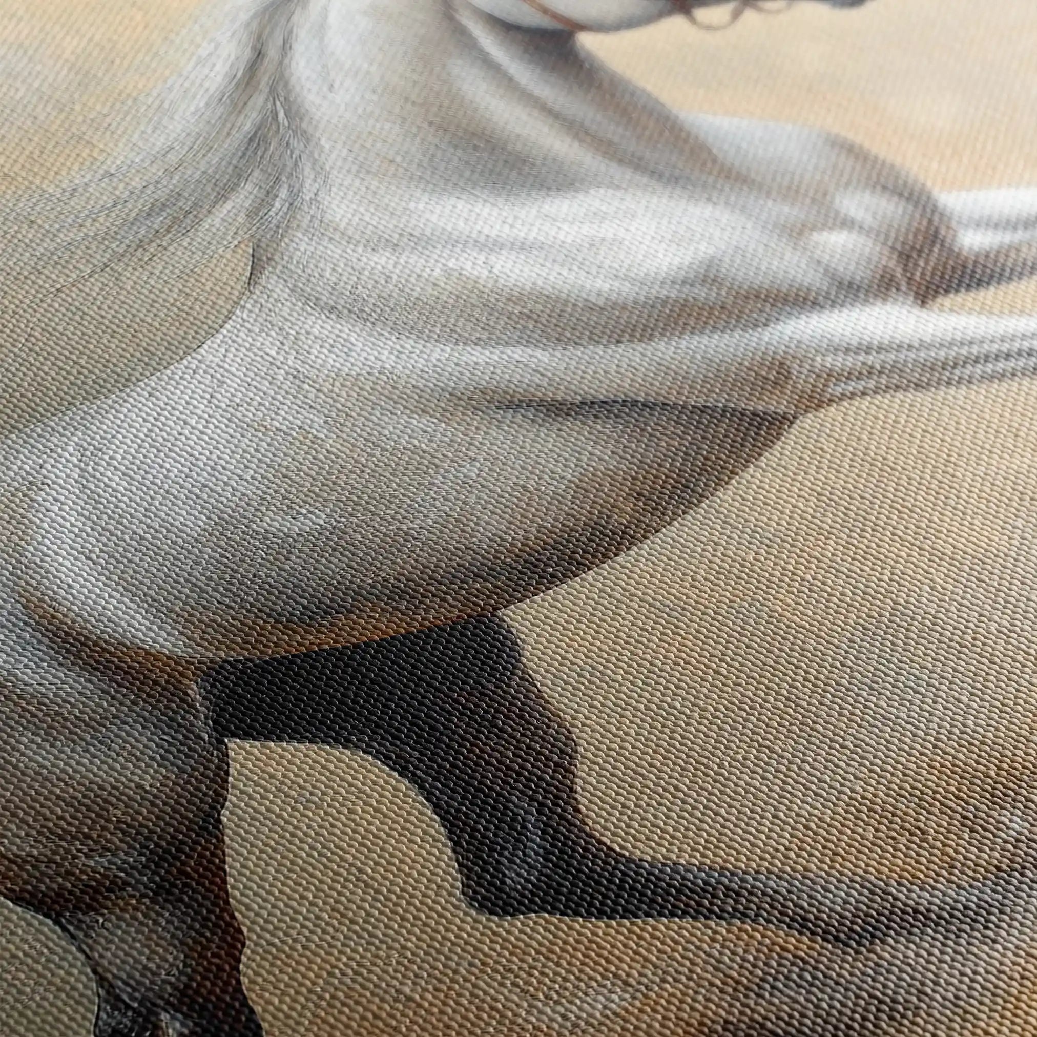 Horses 109 Canvas Art 60 x 40 cm / Black