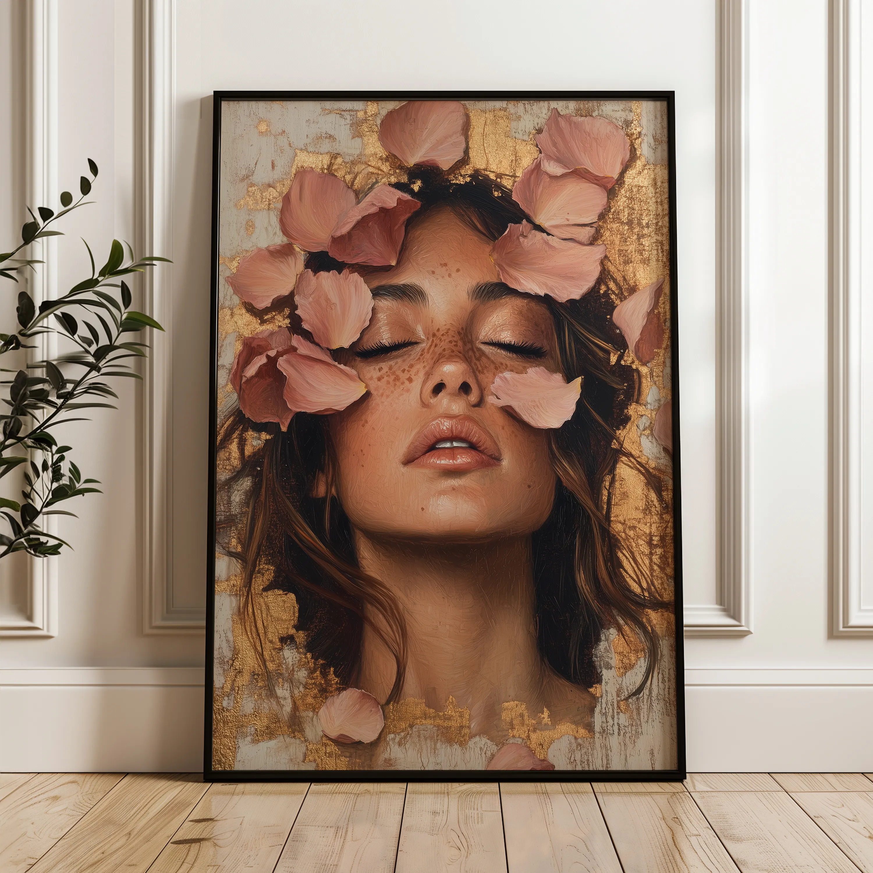 Portrait 109 Canvas Art 18" x 24" / 45 x 60 cm / Black