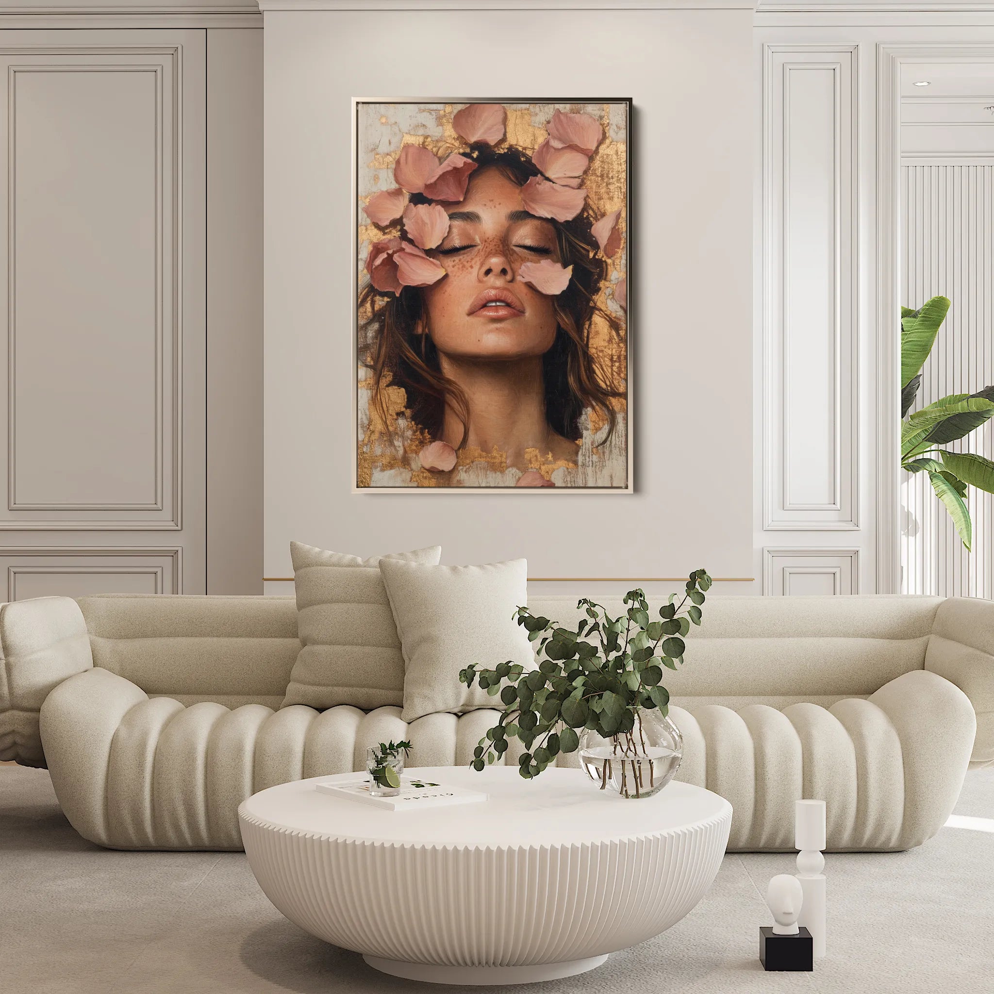 Portrait 109 Canvas Art 18" x 24" / 45 x 60 cm / Black