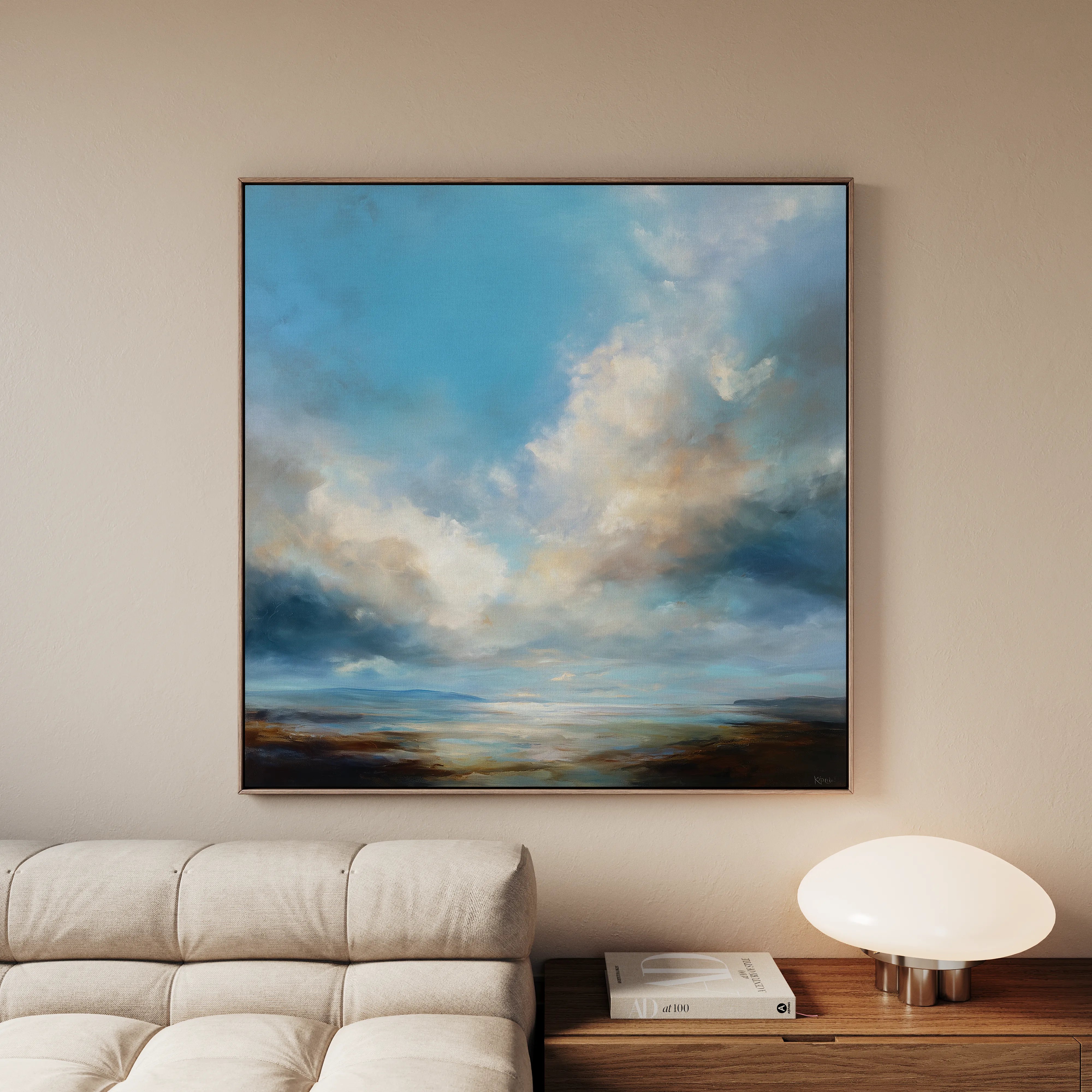 Abstract 1090 Canvas Art 16" x 16" / 40 x 40 cm / Black
