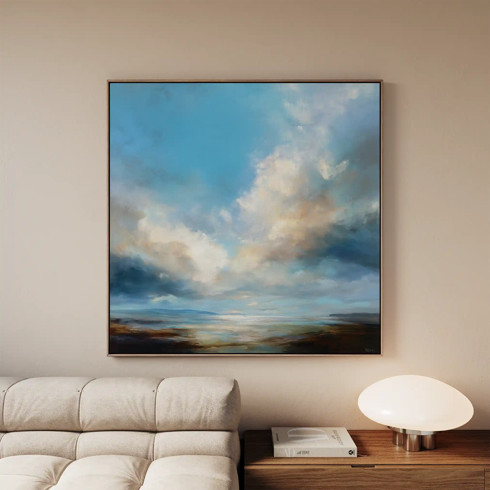 Abstract 1090 Canvas Art 60 x 60 cm / Black