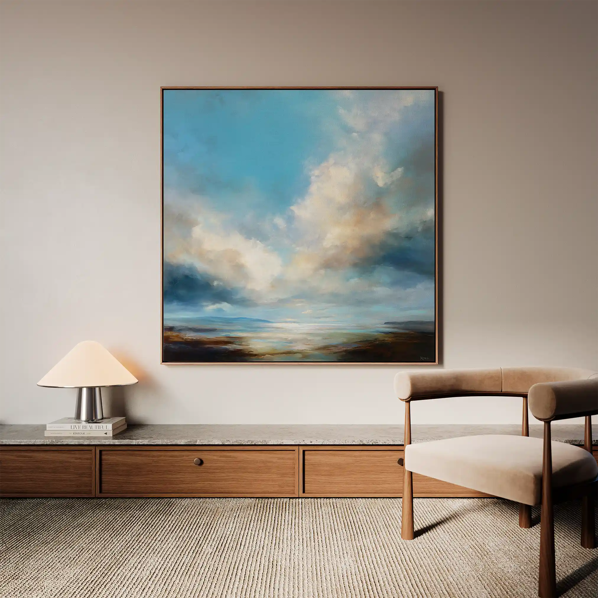 Abstract 1090 Canvas Art 60 x 60 cm / Black