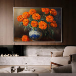Floral 1090 Canvas Art 18" x 24" / 45 x 60 cm / Black