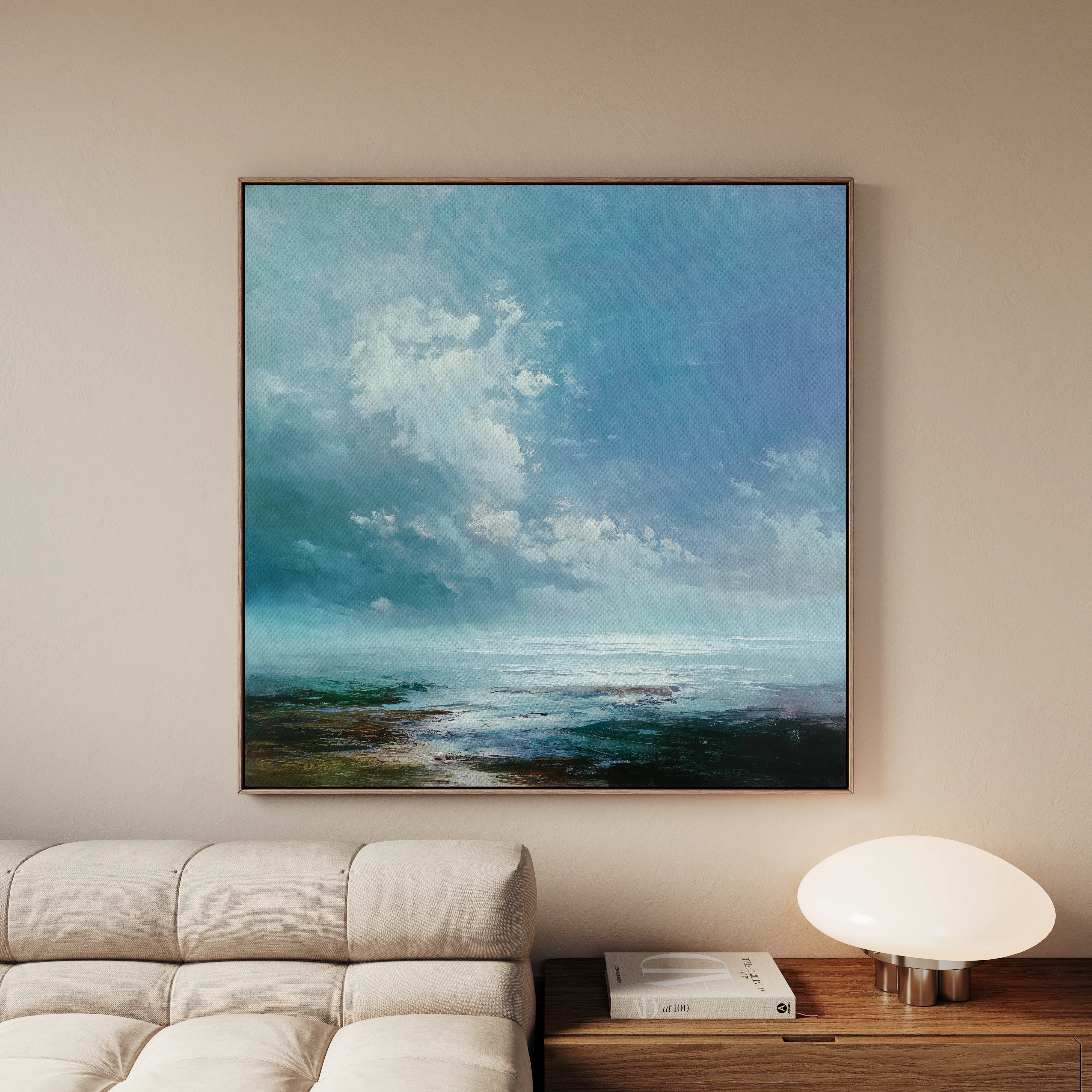 Abstract 1091 Canvas Art 16" x 16" / 40 x 40 cm / Black