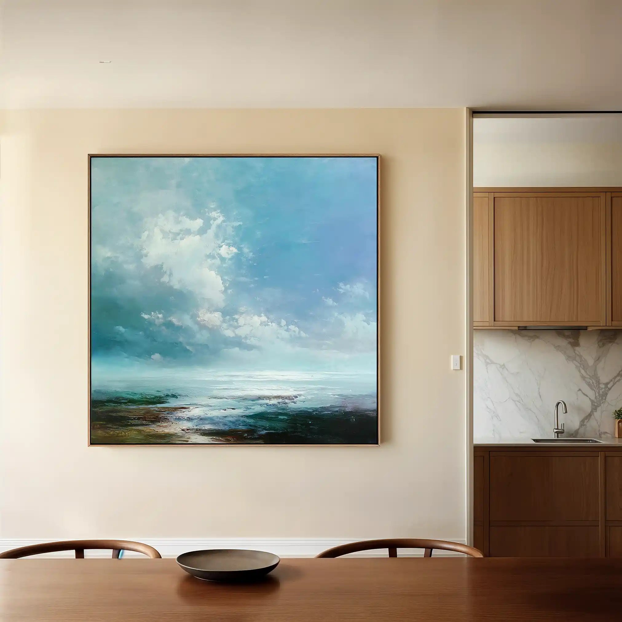 Abstract 1091 Canvas Art 60 x 60 cm / Black