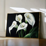 Floral 1091 Canvas Art 18" x 24" / 45 x 60 cm / Black