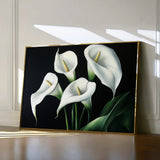 Floral 1091 Canvas Art 18" x 24" / 45 x 60 cm / Black
