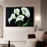 Floral 1091 Canvas Art 18" x 24" / 45 x 60 cm / Black