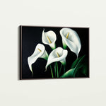 Floral 1091 Canvas Art 18" x 24" / 45 x 60 cm / Black