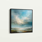 Abstract 1092 Canvas Art 16" x 16" / 40 x 40 cm / Black