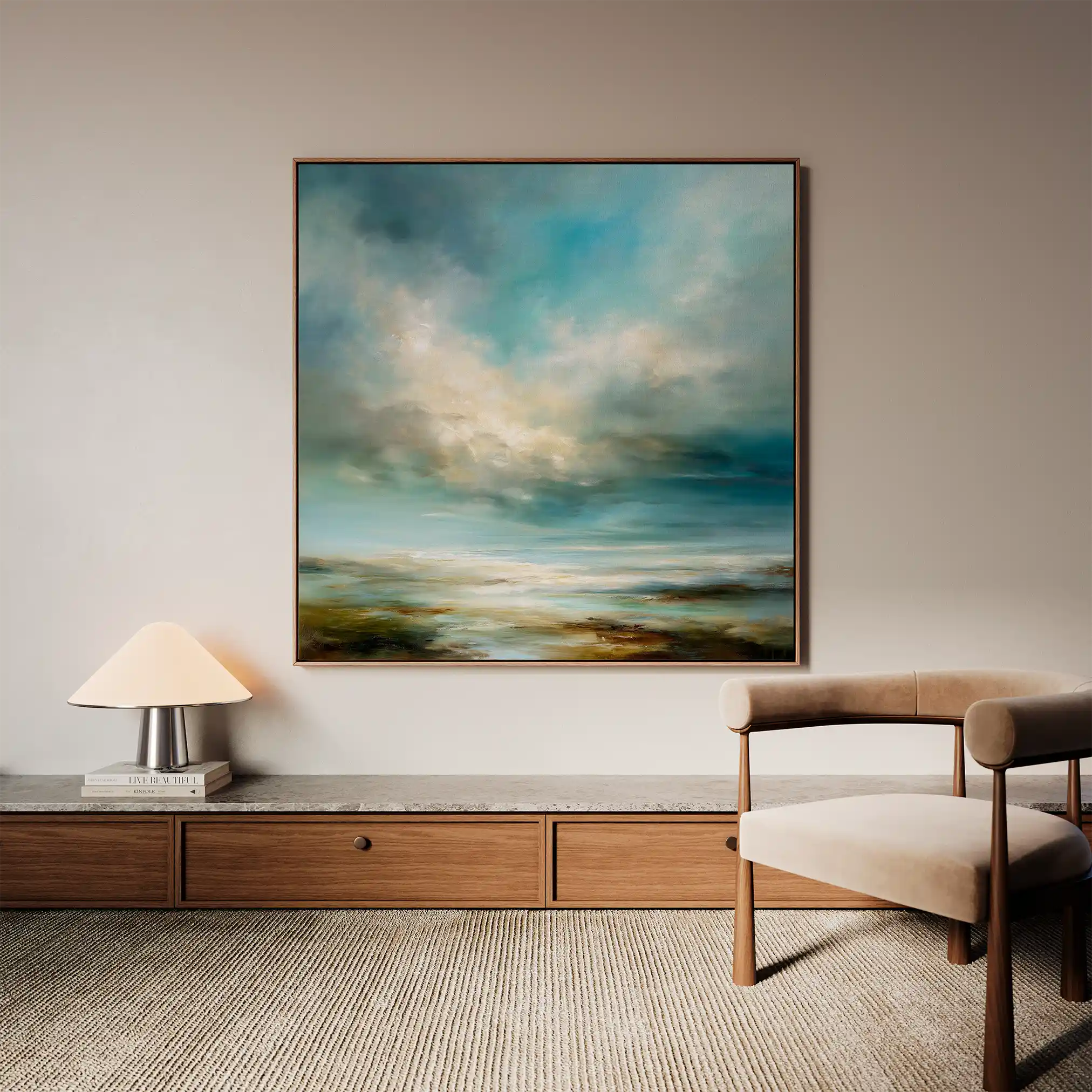 Abstract 1092 Canvas Art 60 x 60 cm / Black