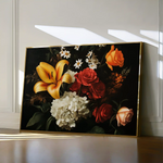 Floral 1092 Canvas Art 60 x 40 cm / Black