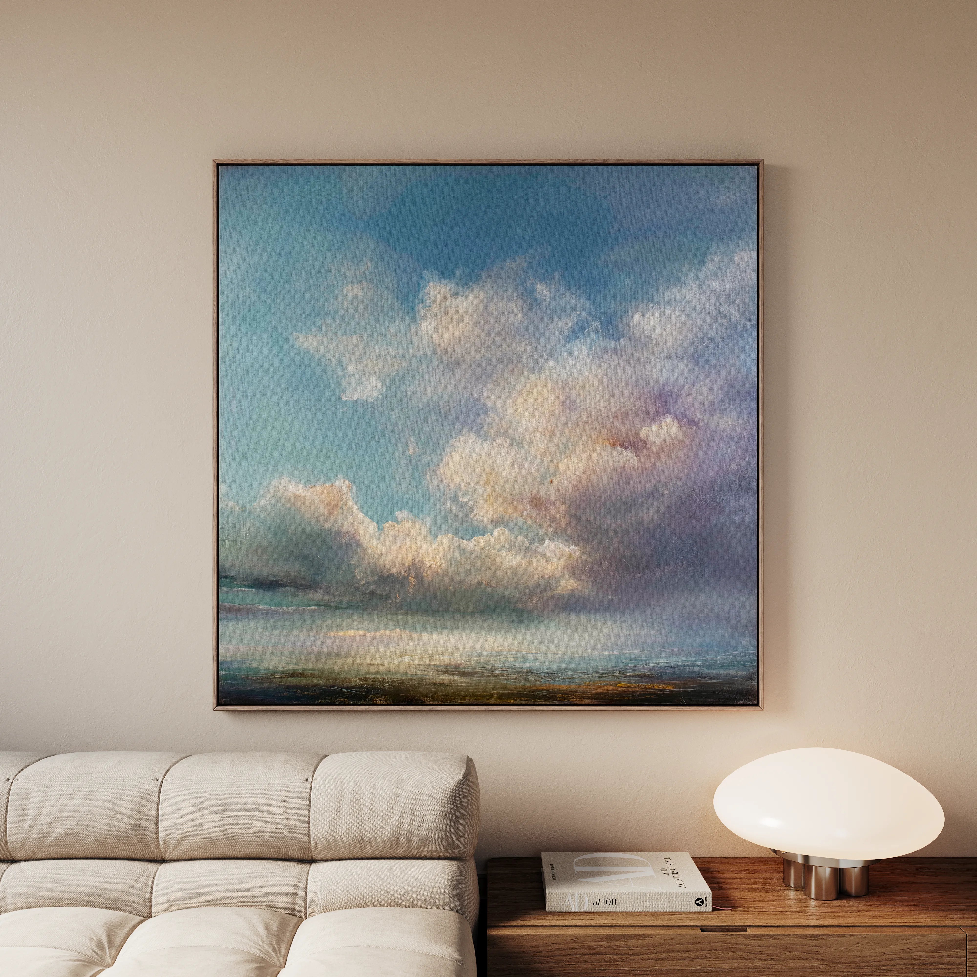 Abstract 1093 Canvas Art 16" x 16" / 40 x 40 cm / Black