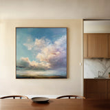 Abstract 1093 Canvas Art 16" x 16" / 40 x 40 cm / Black
