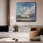Abstract 1093 Canvas Art 16" x 16" / 40 x 40 cm / Black