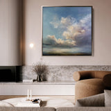 Abstract 1093 Canvas Art 16" x 16" / 40 x 40 cm / Black