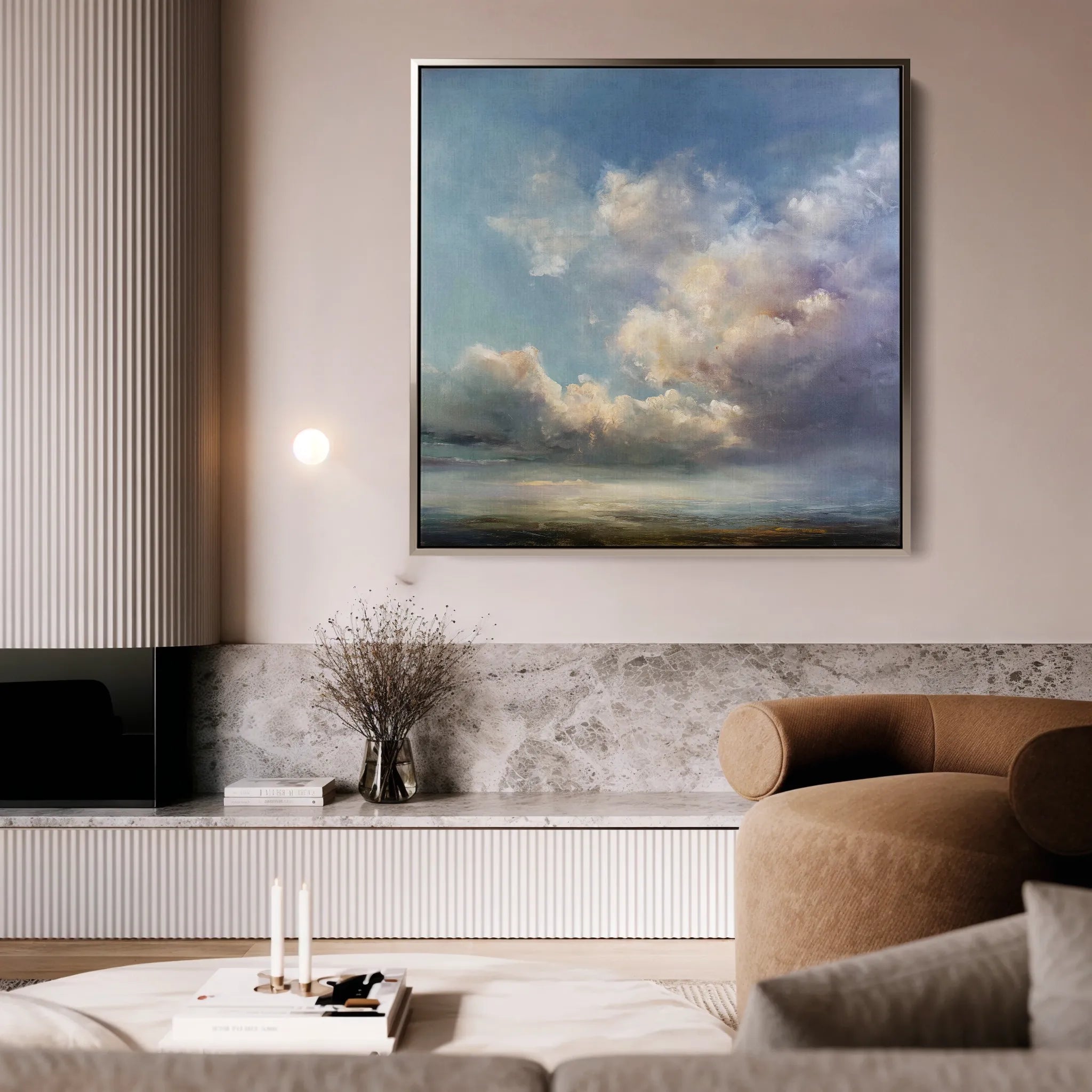 Abstract 1093 Canvas Art 16" x 16" / 40 x 40 cm / Black