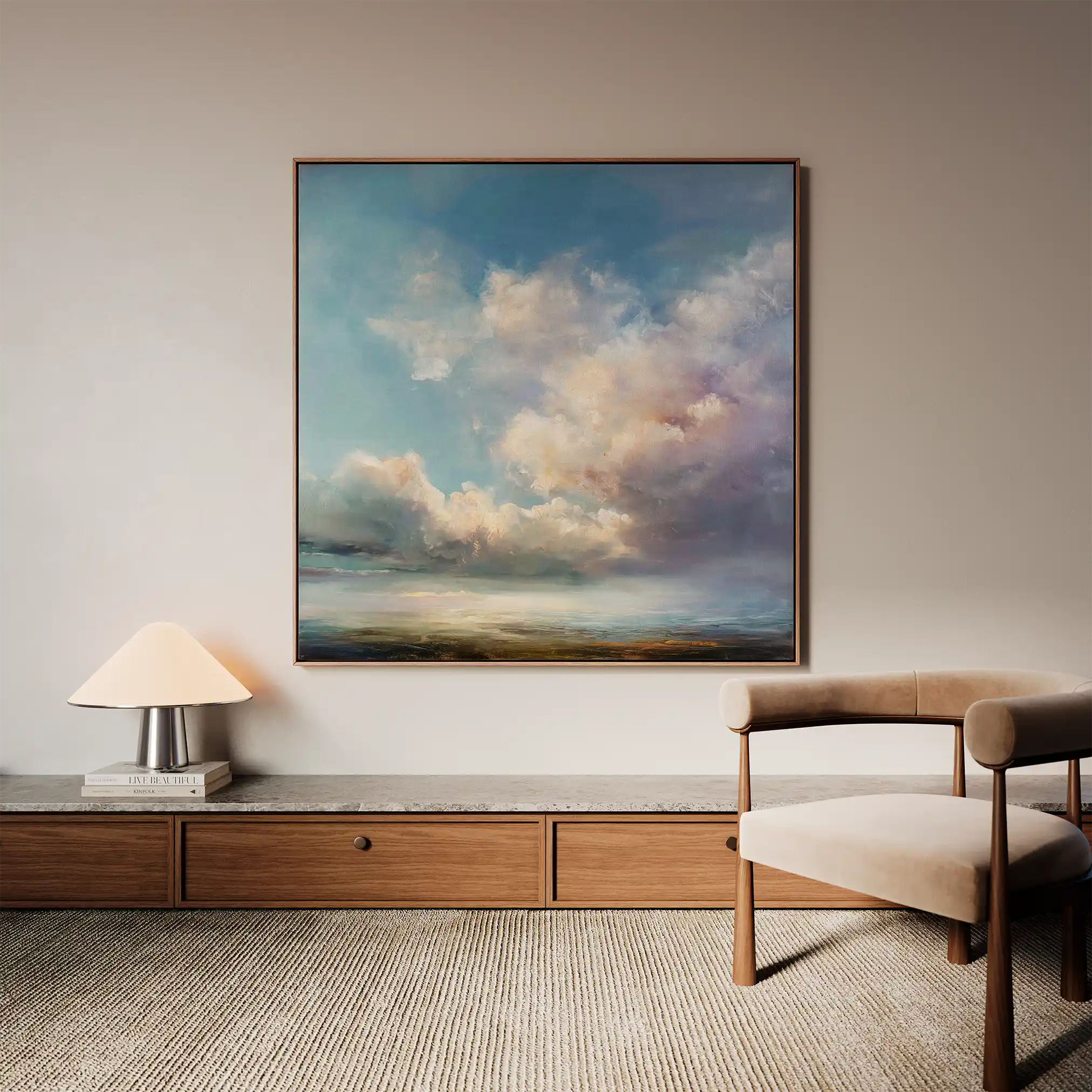 Abstract 1093 Canvas Art 60 x 60 cm / Black
