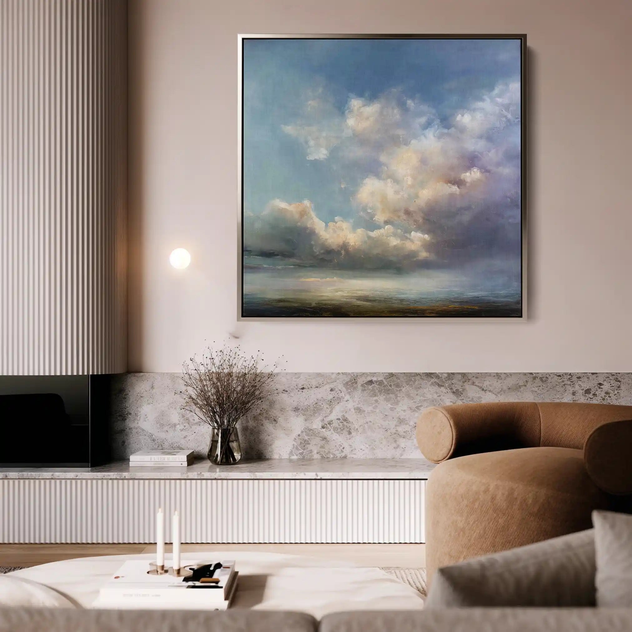 Abstract 1093 Canvas Art 60 x 60 cm / Black