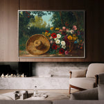 Floral 1093 Canvas Art 18" x 24" / 45 x 60 cm / Black