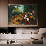 Floral 1093 Canvas Art 18" x 24" / 45 x 60 cm / Black