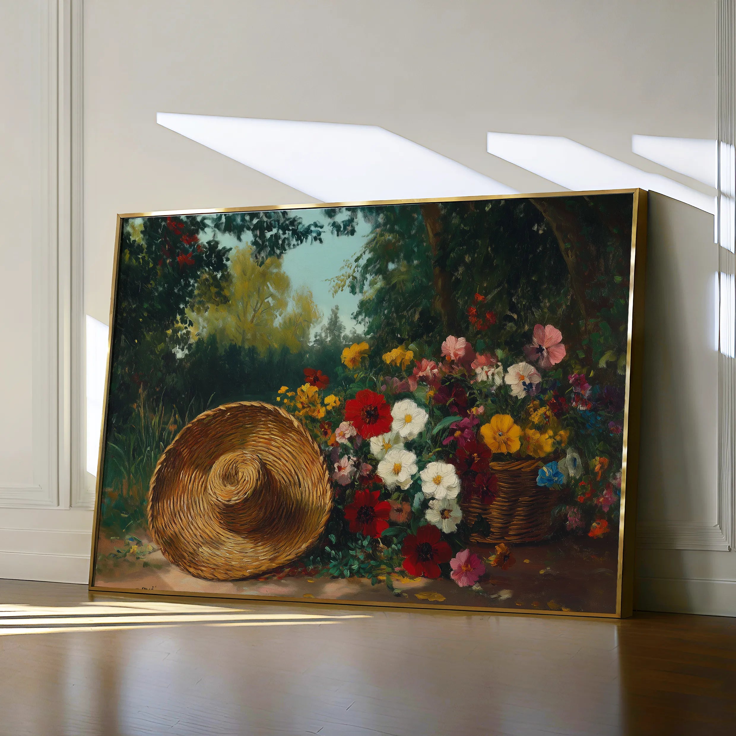 Floral 1093 Canvas Art 18" x 24" / 45 x 60 cm / Black