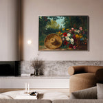 Floral 1093 Canvas Art 18" x 24" / 45 x 60 cm / Black