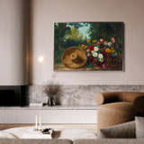 Floral 1093 Canvas Art 18" x 24" / 45 x 60 cm / Black