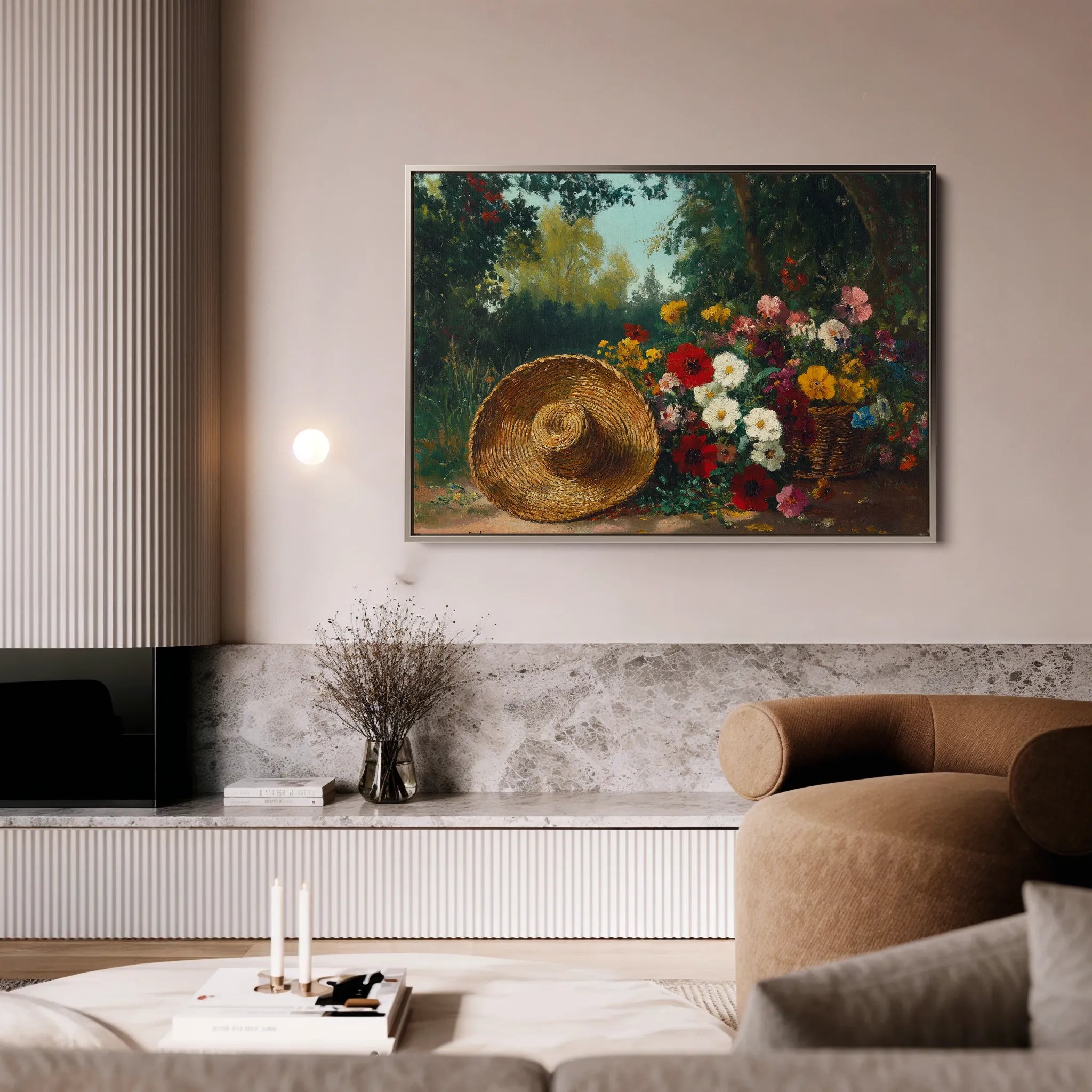 Floral 1093 Canvas Art 18" x 24" / 45 x 60 cm / Black