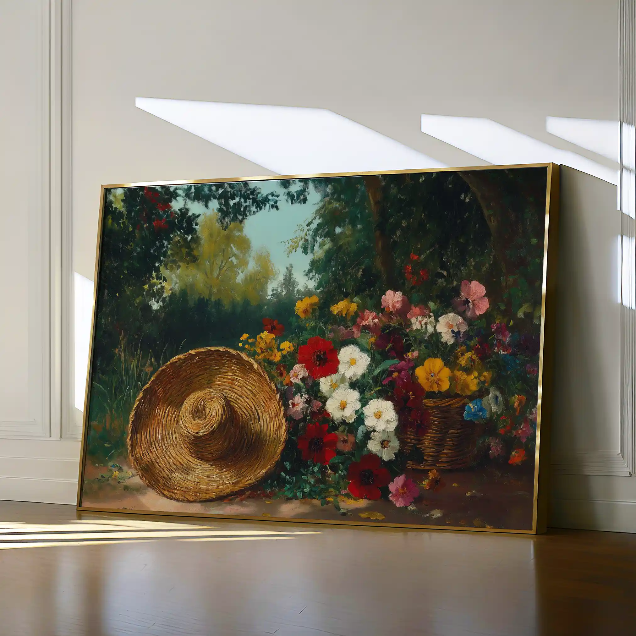 Floral 1093 Canvas Art 60 x 40 cm / Black