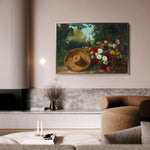Floral 1093 Canvas Art 60 x 40 cm / Black
