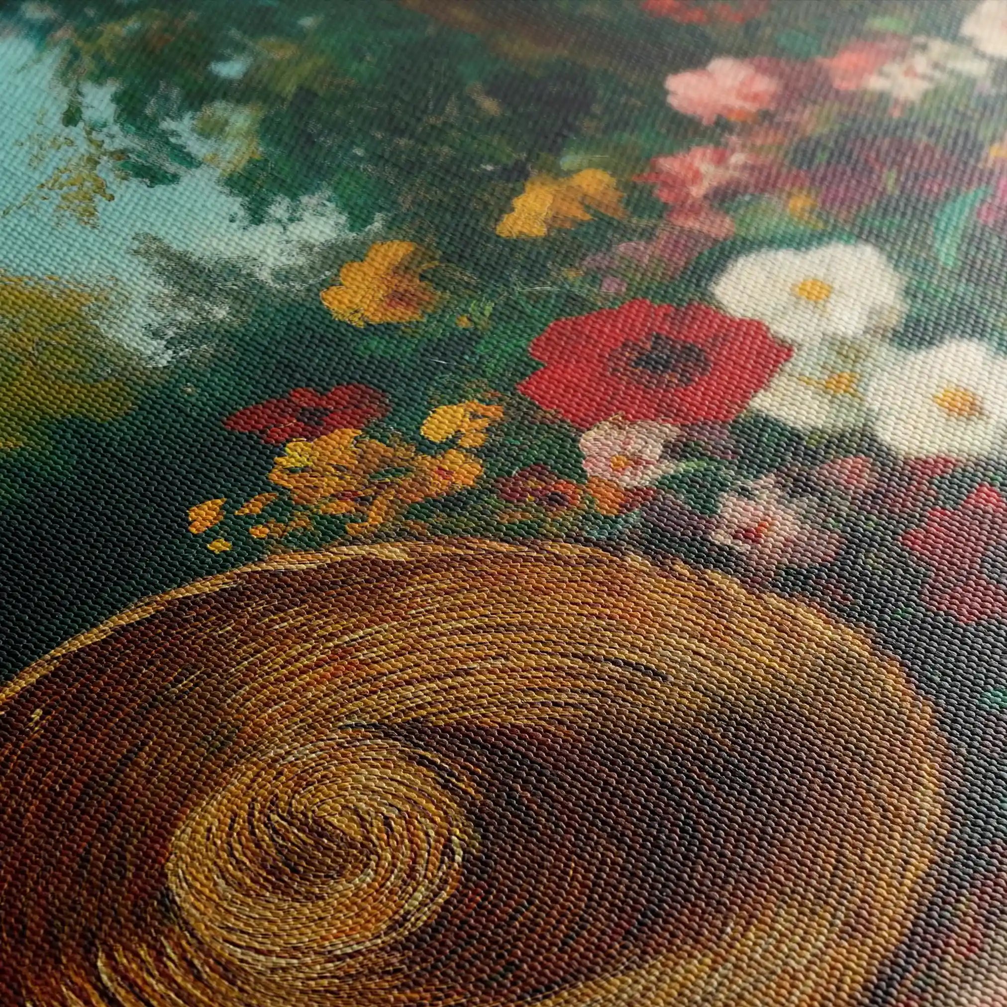 Floral 1093 Canvas Art 60 x 40 cm / Black