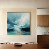 Abstract 1094 Canvas Art 16" x 16" / 40 x 40 cm / Black