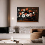 Floral 1094 Canvas Art 18" x 24" / 45 x 60 cm / Black