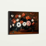 Floral 1094 Canvas Art 18" x 24" / 45 x 60 cm / Black