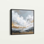 Abstract 1095 Canvas Art 16" x 16" / 40 x 40 cm / Black