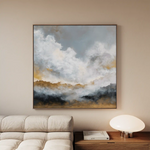 Abstract 1095 Canvas Art 60 x 60 cm / Black