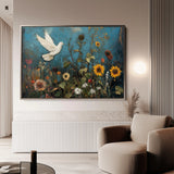 Floral 1095 Canvas Art 18" x 24" / 45 x 60 cm / Black