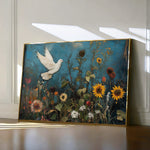 Floral 1095 Canvas Art 18" x 24" / 45 x 60 cm / Black