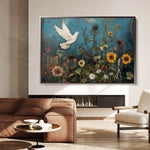 Floral 1095 Canvas Art 18" x 24" / 45 x 60 cm / Black